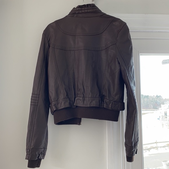 DONATED-Faux Leather Jacket - Picture 7 of 9